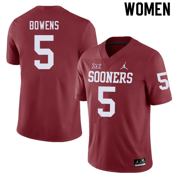 Women #5 Micah Bowens Oklahoma Sooners College Football Jerseys Sale-Crimson - Click Image to Close